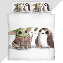 Baby Yoda Adorable Duvet Cover - Star Wars Bedding Set