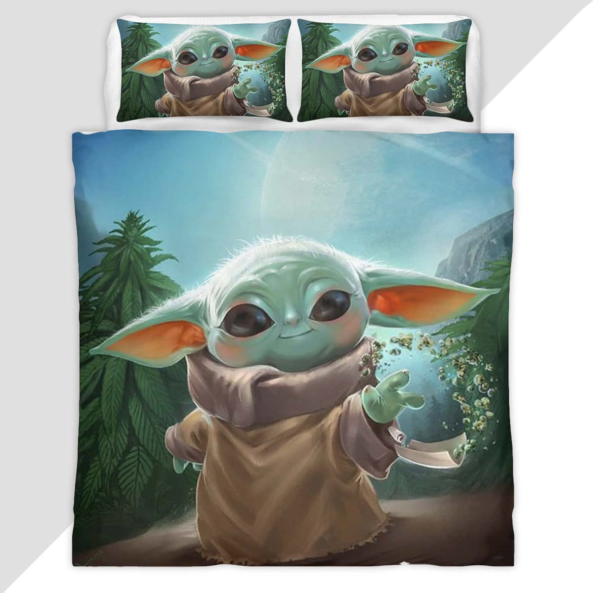 Baby Yoda Star Wars 2 Duvet Cover - Star Wars Bedding Set