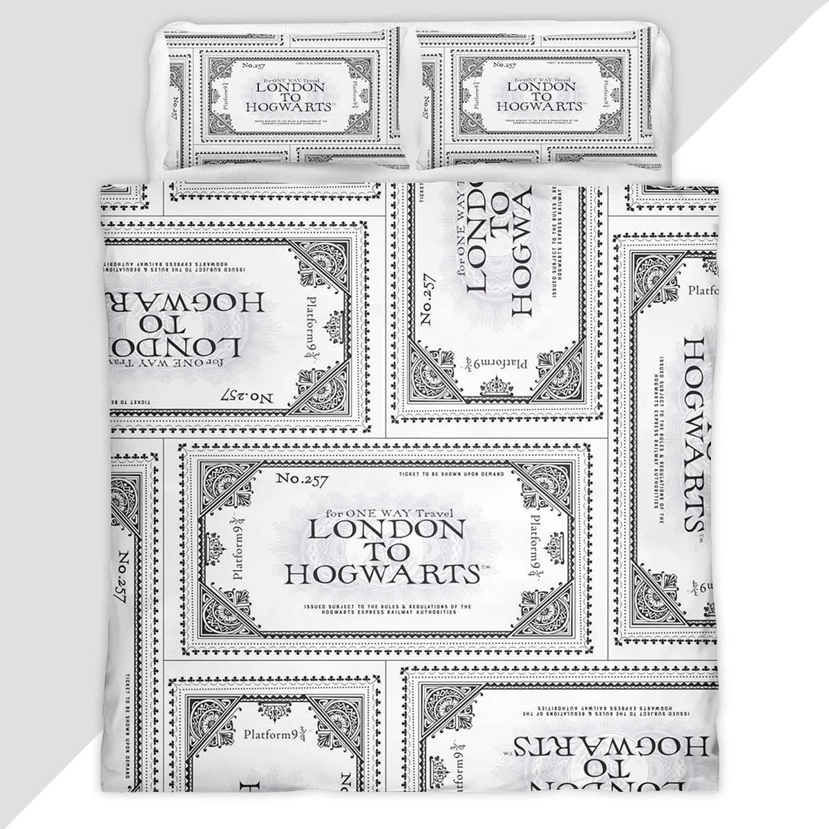 Ticket Harry Potter Hogwarts Express Platform 02 Duvet Cover - Harry Potter Bedding Set
