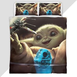Baby Yoda Star Wars 4 Duvet Cover - Star Wars Bedding Set