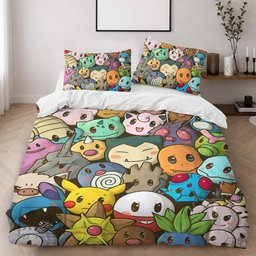 All Pokemon 2 Duvet Cover - Pokemon Bedding Set 2
