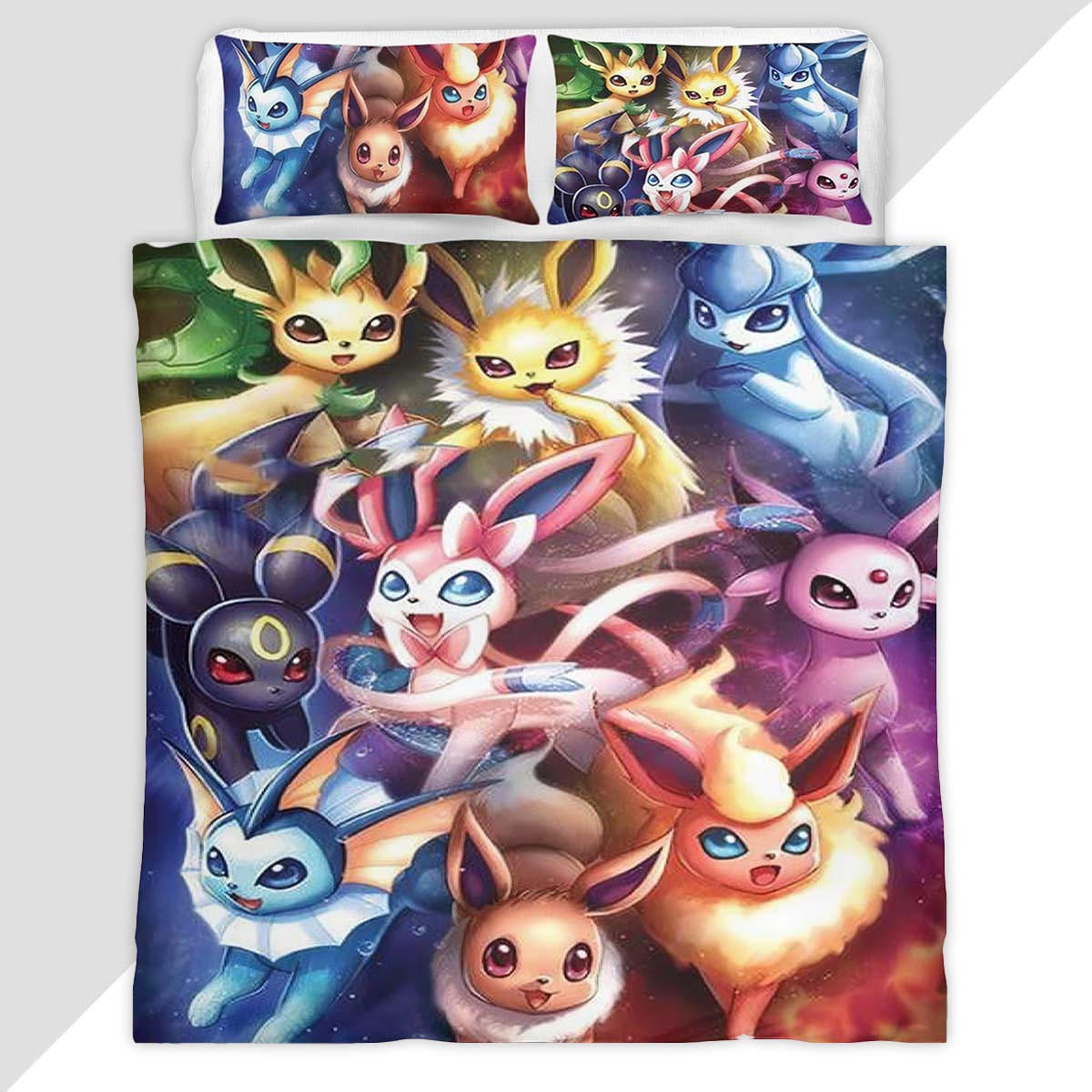 All Eevee Evolutions Pokemon 1002 Duvet Cover - Pokemon Bedding Set
