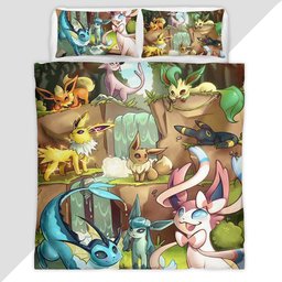 All Eevee Evolutions Pokemon 1007 Duvet Cover - Pokemon Bedding Set