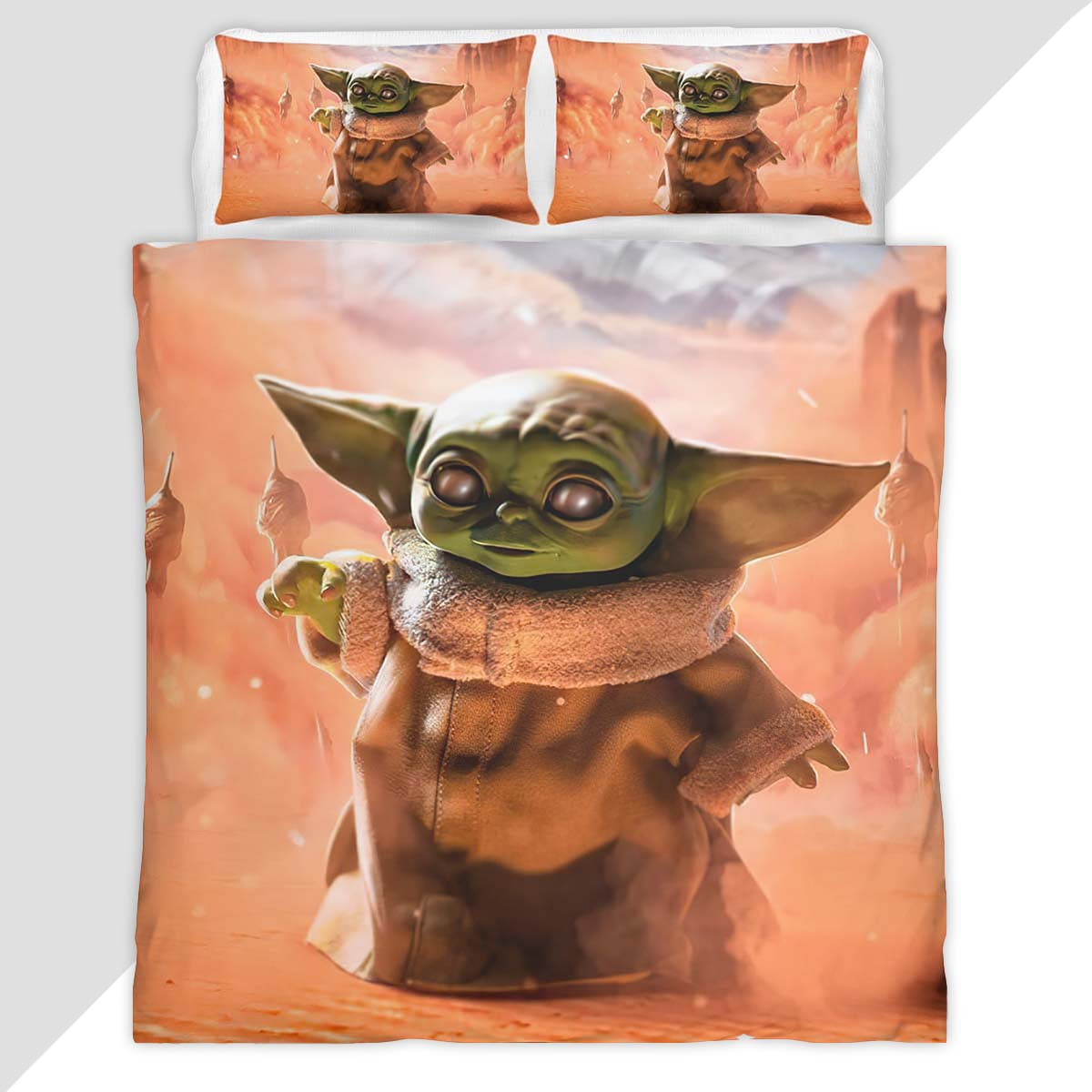 Baby Yoda Grogu Star Wars 17 Duvet Cover - Star Wars Bedding Set
