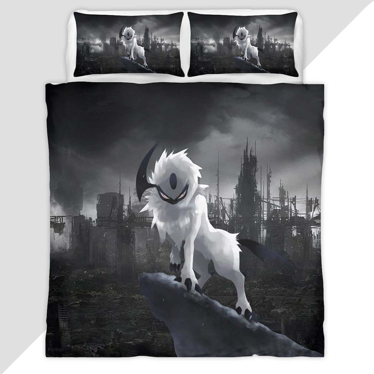 Absol Pokemon in Apocalypse Duvet Cover - Pokemon Bedding Set