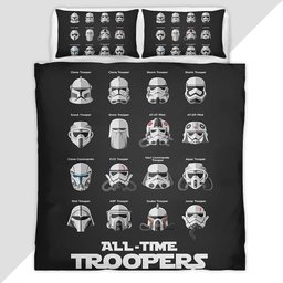 All Time Troopers Helmet Star Wars Duvet Cover - Star Wars Bedding Set