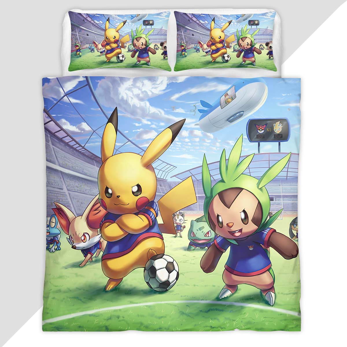 Pokemon Pikachu Football 2 Duvet Cover - Pokemon Bedding Set