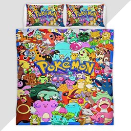 Pokemon All Characters 3 Duvet Cover - Pokemon Bedding Set