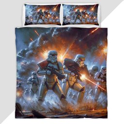 Star Wars Battlefront II Stormtroopers in Battle Duvet Cover - Star Wars Bedding Set