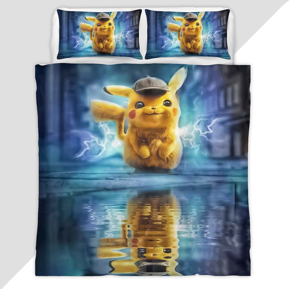 Pikachu Detective 1 Duvet Cover - Detective Pikachu Bedding Set