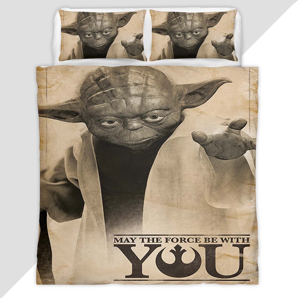 Star Wars Yoda May The Force Be With You Duvet Cover - Star Wars Bedding Set