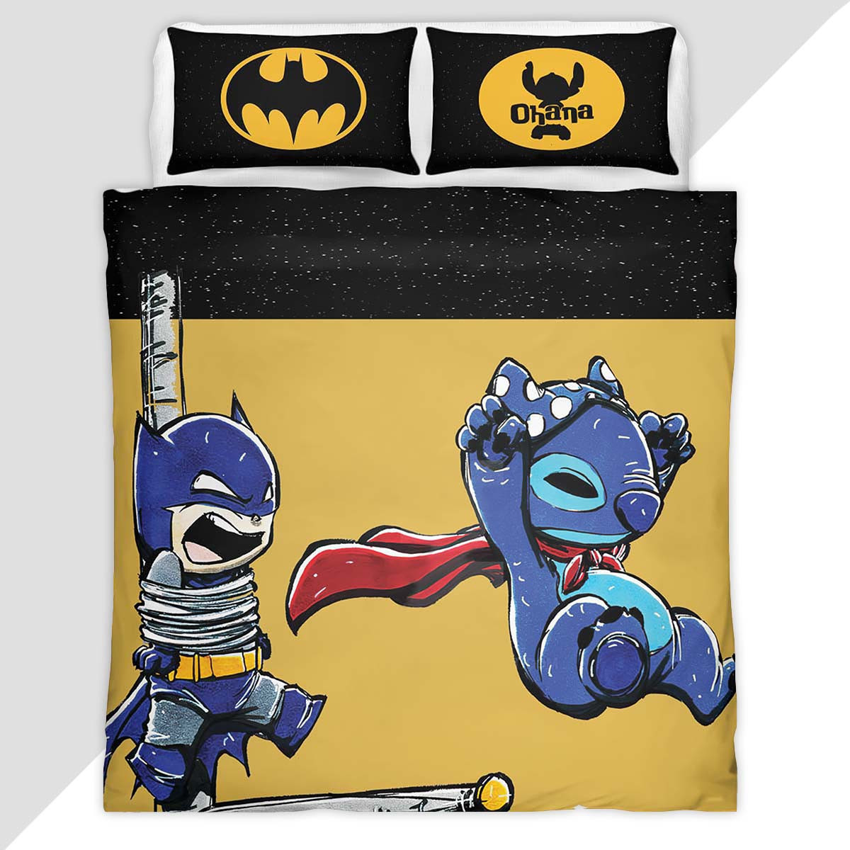 Stitch And Batman Style Duvet Cover - Lilo and Stitch Bedding Set