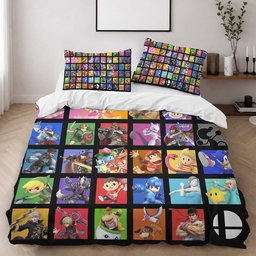 Pokemon Pikachu and All Characters in Nintendo Game Duvet Cover - Pokemon Bedding Set 2