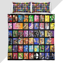 Pokemon Pikachu and All Characters in Nintendo Game Duvet Cover - Pokemon Bedding Set