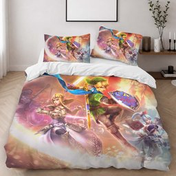 The Legend of Zelda Link And Zelda Princess All Characters 3 Duvet Cover - The Legend of Zelda Bedding Set 2