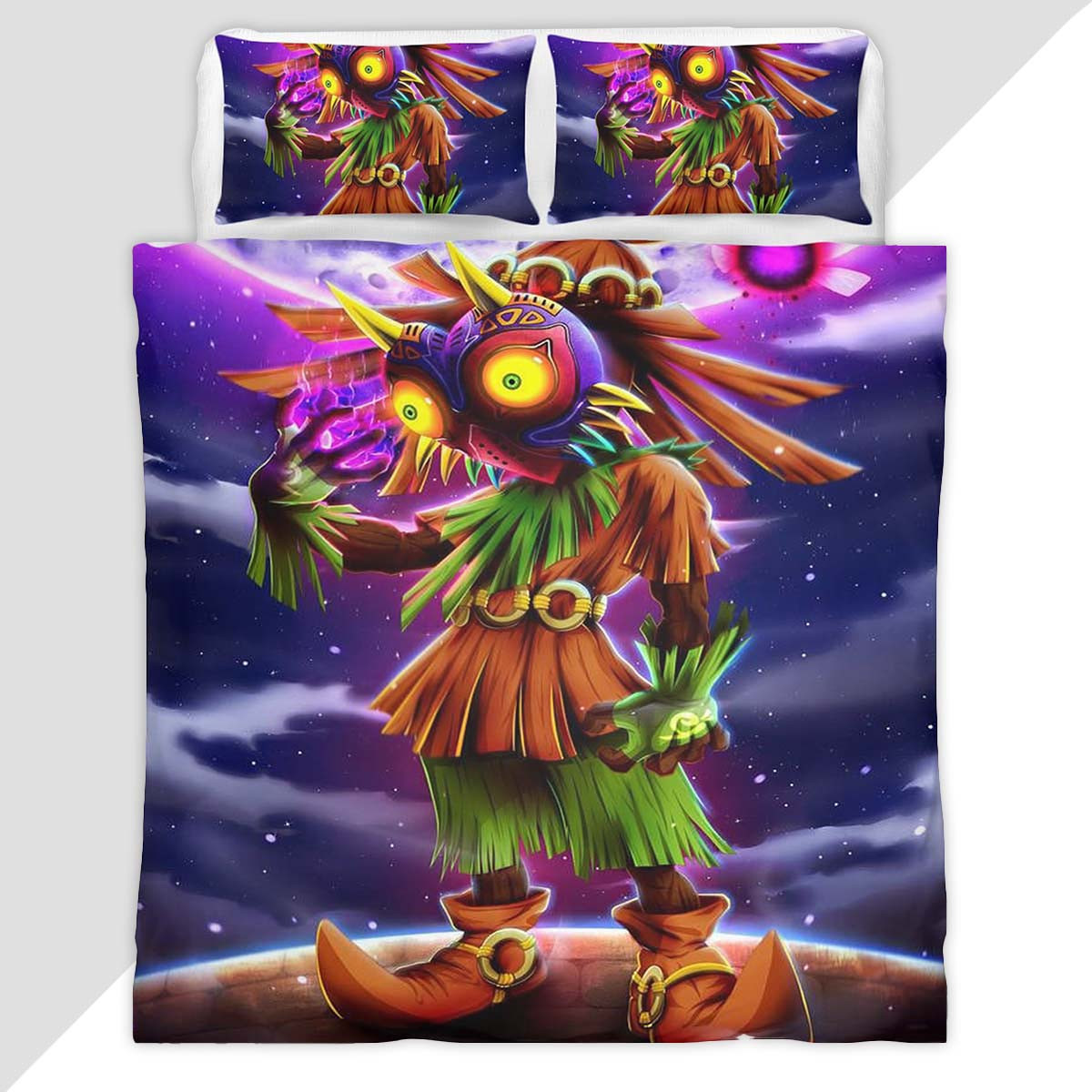 Skull Kid Majoras Mask The Legend of Zelda Character 2 Duvet Cover - Majoras Mask Bedding Set