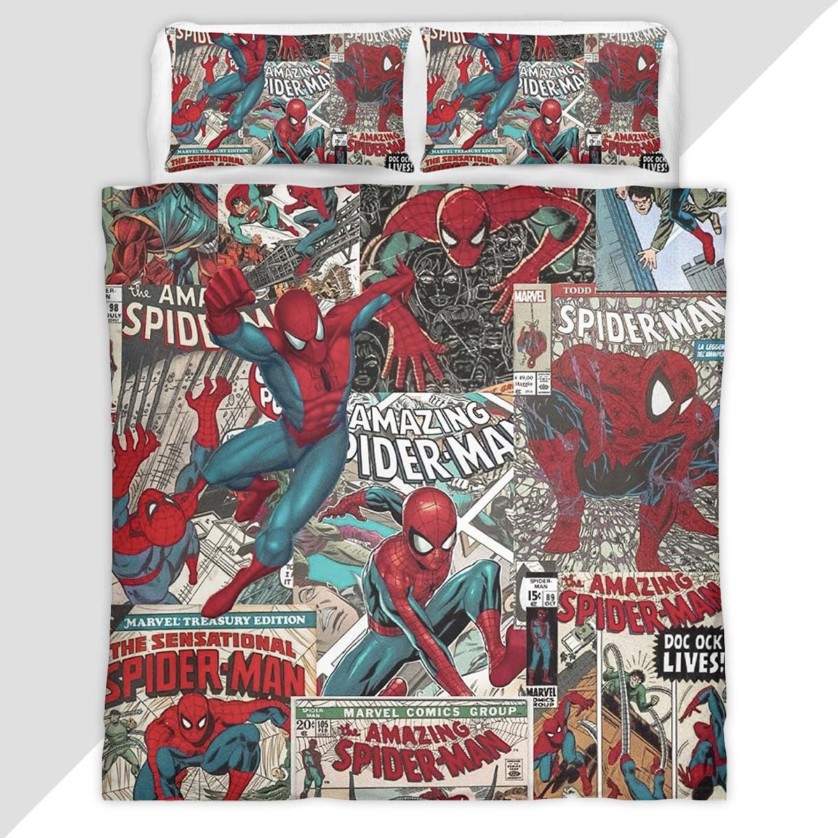 Spider-Man Comics 3 Duvet Cover - Spider-Man Bedding Set