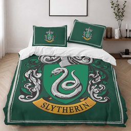 Slytherin House Harry Potter Green Logo Duvet Cover - Harry Potter Bedding Set 2