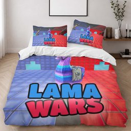 Red vs Blue Lama Wars Duvet Cover - Fortnite Bedding Set 2