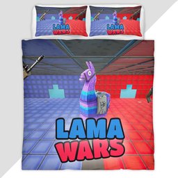 Red vs Blue Lama Wars Duvet Cover - Fortnite Bedding Set