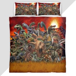 The Dinosaurs of Jurassic World 3 Duvet Cover - Jurassic Park Bedding Set