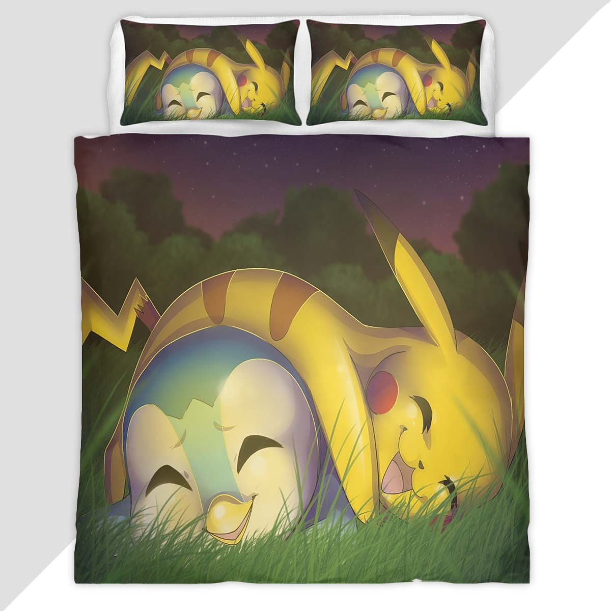 Pikachu And Pochama Pokemon Duvet Cover - Pokemon Bedding Set