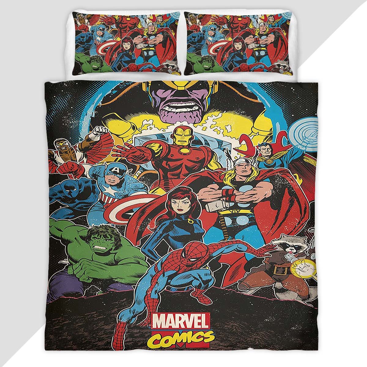 Spider-Man in Marvel Comics Duvet Cover - Spider-Man Bedding Set