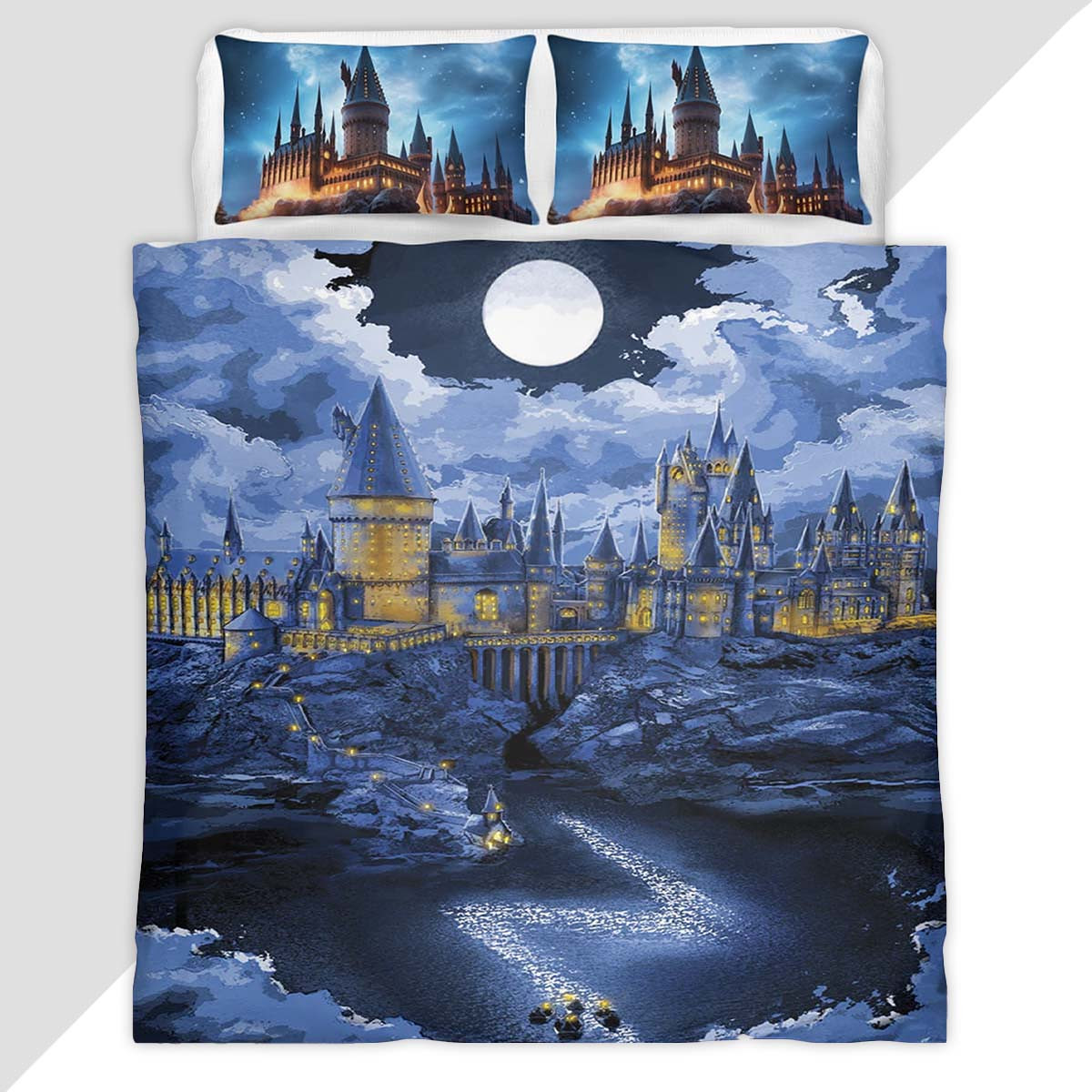 Harry Potter Hogwarts School Night Duvet Cover - Harry Potter Bedding Set
