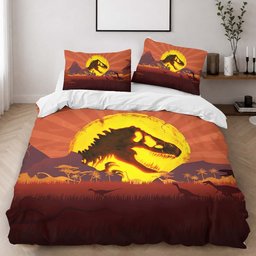Majestic View Of Jurassic Park In Striking Duvet Cover - Jurassic Park Bedding Set 2