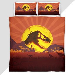Majestic View Of Jurassic Park In Striking Duvet Cover - Jurassic Park Bedding Set