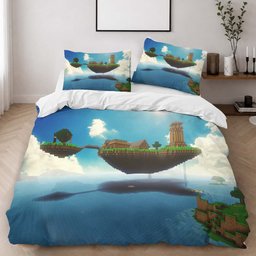 Minecraft The End Biome End Islands Mod The Aether Duvet Cover - Minecraft Bedding Set 2