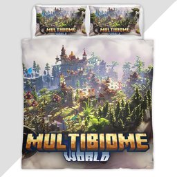 MultiBiome Minecraft 02 Duvet Cover - Minecraft Bedding Set