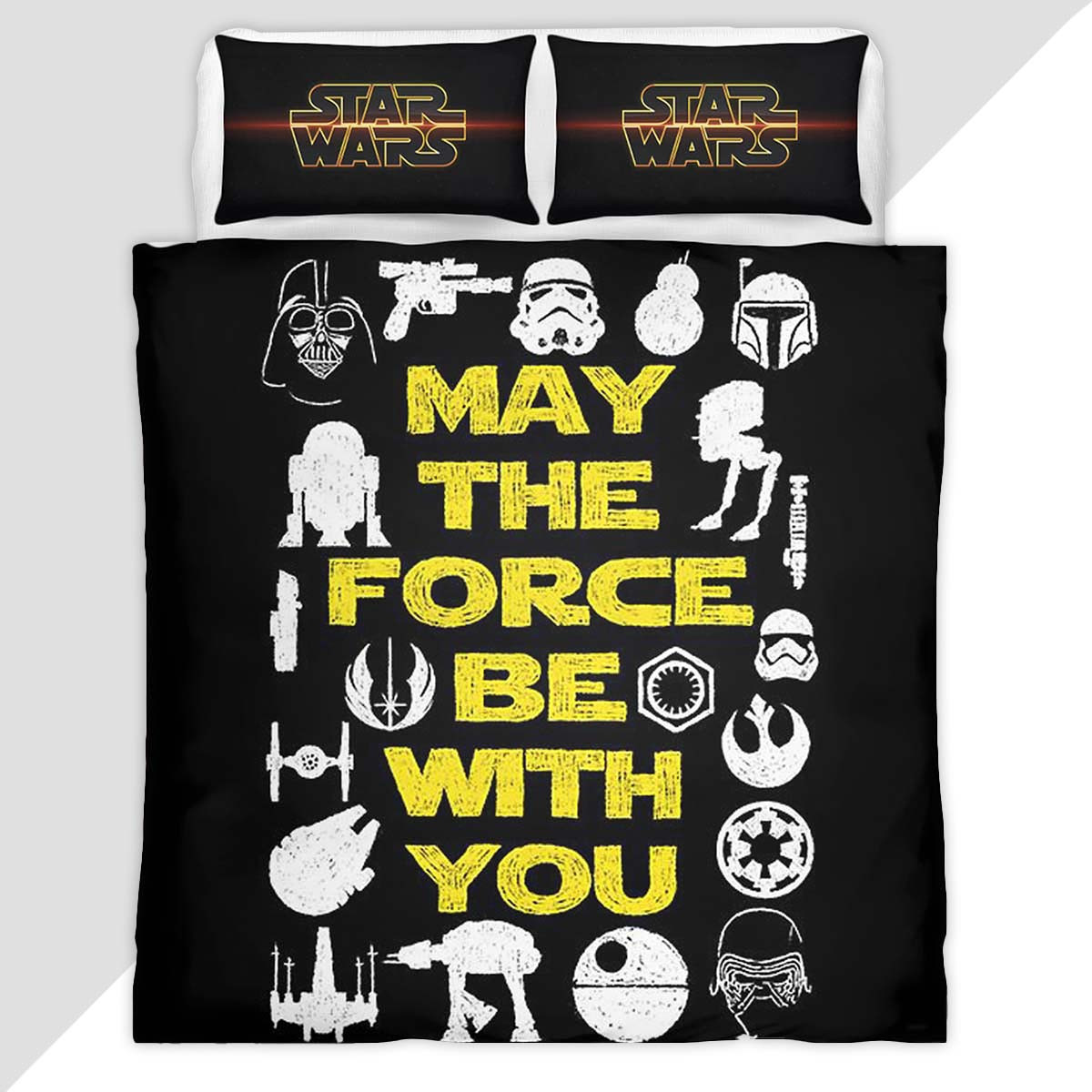 May The Force Be With You Star Wars Icon Duvet Cover - Star Wars Bedding Set