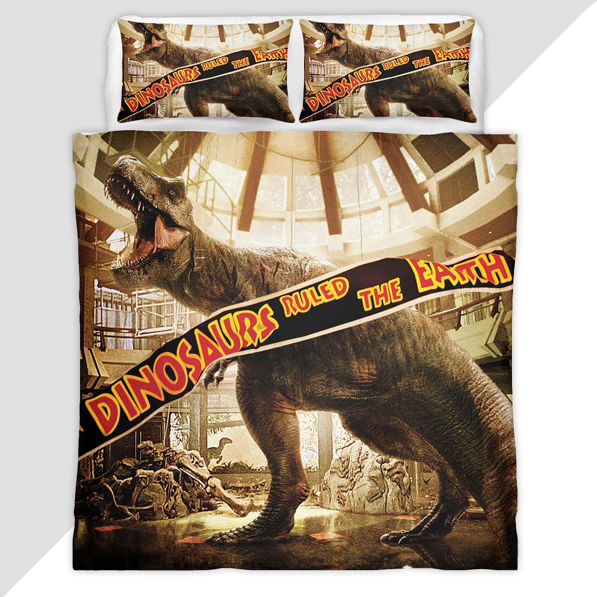 Jurassic World Dinosaur In Museum Duvet Cover - Jurassic Park Bedding Set