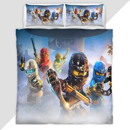 Ninjago All Characters Fight 1008 Duvet Cover - Ninjago Bedding Set