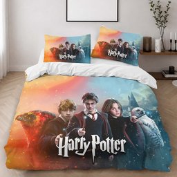 Harry Potter Characters Harry Hermione Ron Duvet Cover - Harry Potter Bedding Set 2