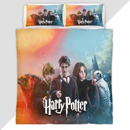 Harry Potter Characters Harry Hermione Ron Duvet Cover - Harry Potter Bedding Set