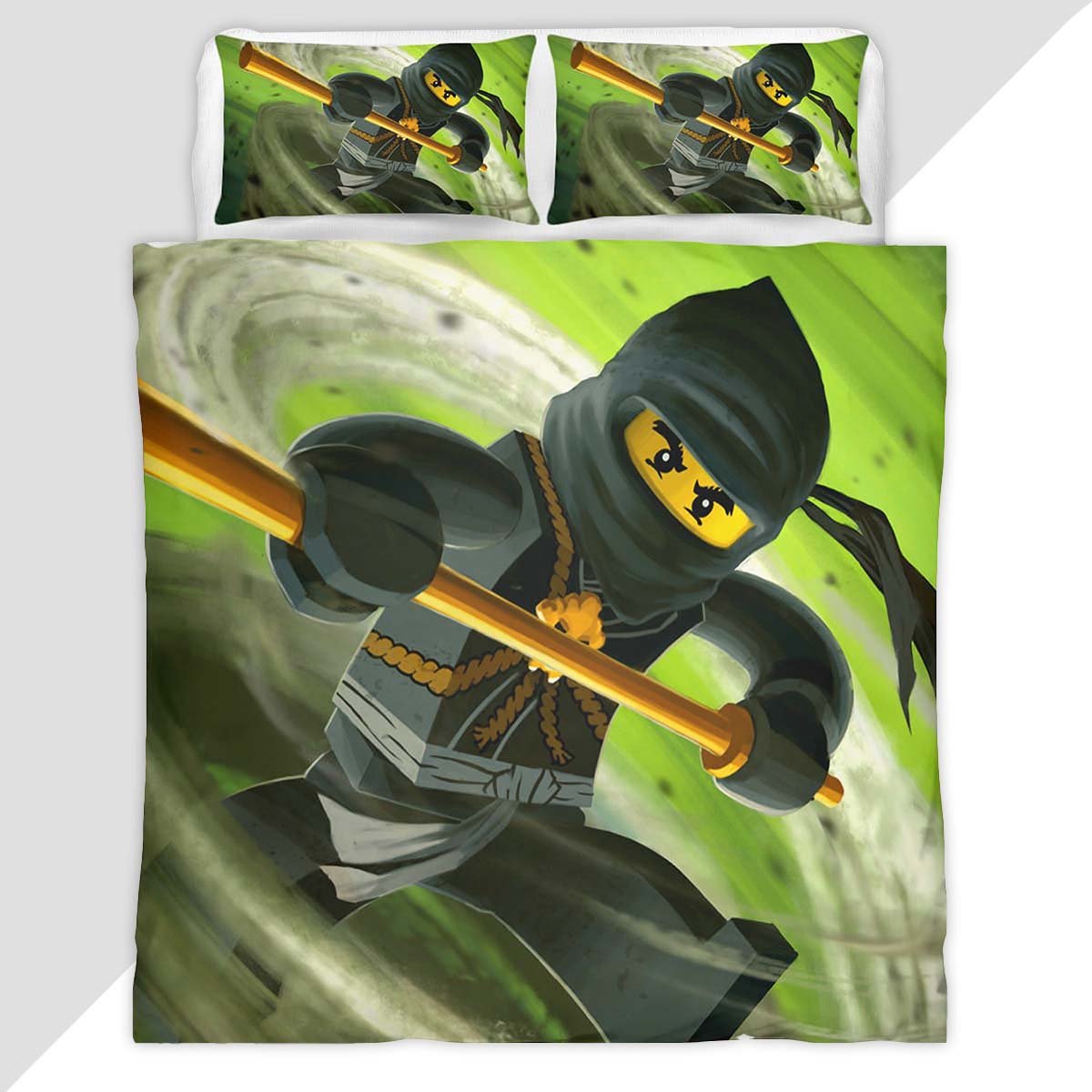 Ninjago All Characters Fight 1009 Duvet Cover - Ninjago Bedding Set