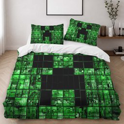 Minecraft Creeper Face 2 Duvet Cover - Minecraft Bedding Set 2