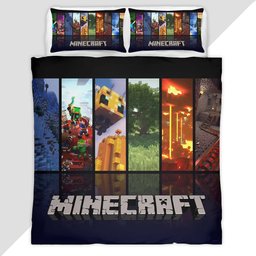 Minecraft Biomes Duvet Cover - Minecraft Bedding Set
