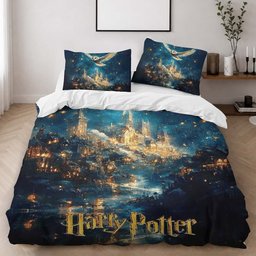 Harry Potter Owl and Hogwart School Duvet Cover - Harry Potter Bedding Set 2