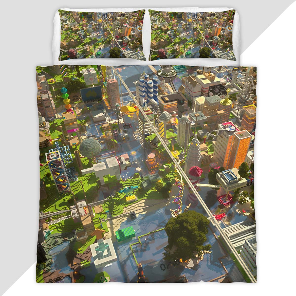 Minecraft World 1 Duvet Cover - Minecraft Bedding Set