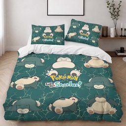 Lets go Snorlax Pokemon Duvet Cover - Pokemon Bedding Set 2