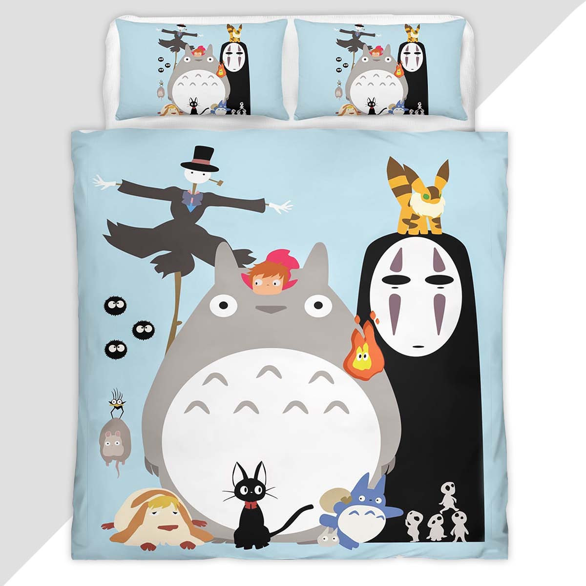 My Neighbor Totoro All Characters 36 Duvet Cover - My Neighbor Totoro Bedding Set