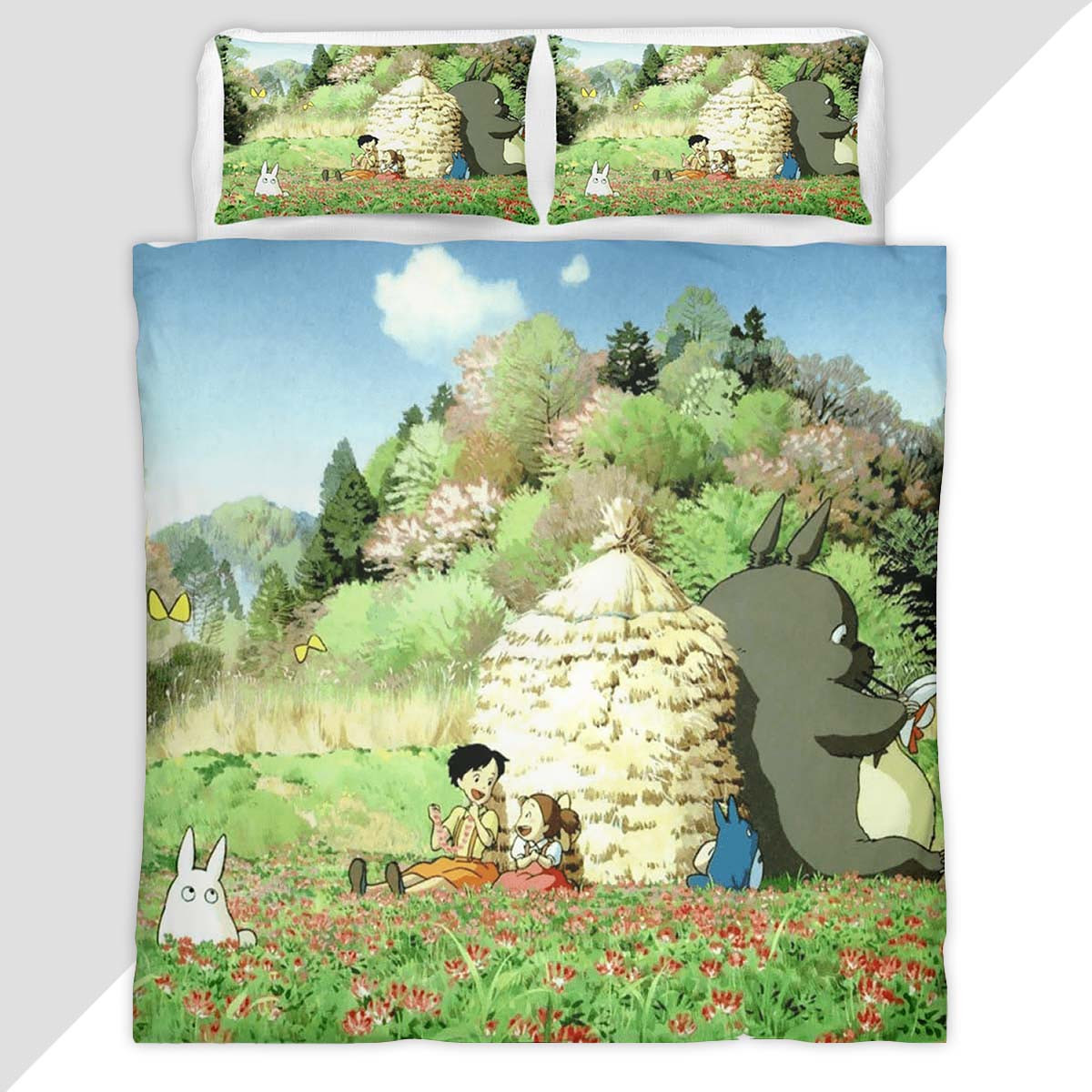 My Neighbor Totoro All Characters 10 Duvet Cover - My Neighbor Totoro Bedding Set