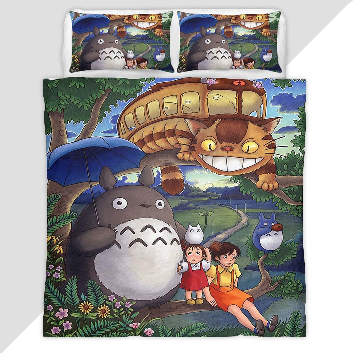 My Neighbor Totoro All Characters 38 Duvet Cover - My Neighbor Totoro Bedding Set