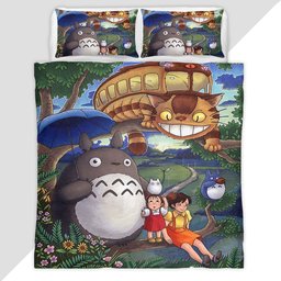 My Neighbor Totoro All Characters 38 Duvet Cover - My Neighbor Totoro Bedding Set