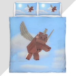 Minecraft When pigs fly Duvet Cover - Minecraft Bedding Set