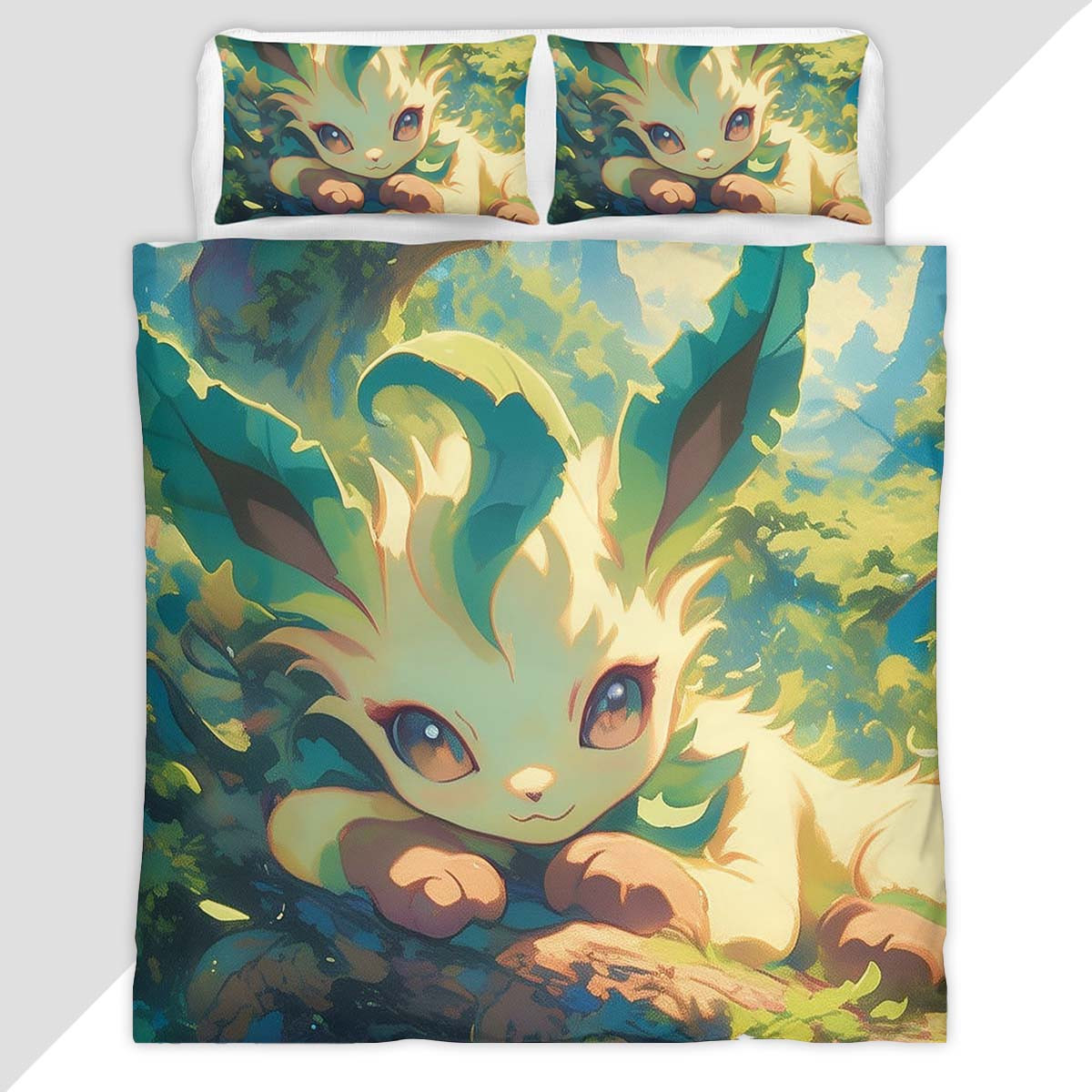 Leafeon Pokemon 3 Duvet Cover - Pokemon Bedding Set
