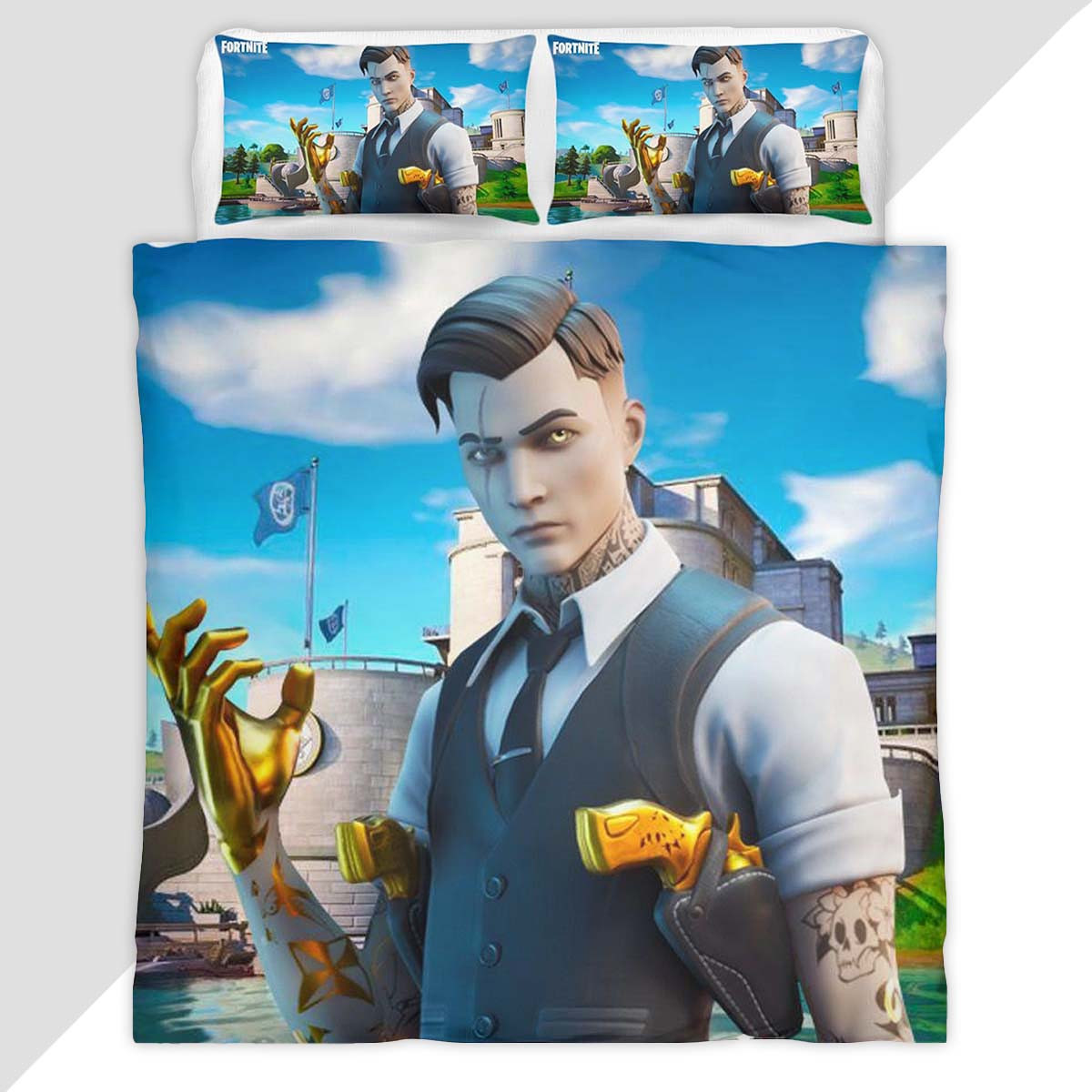 Midas New Skin Fortnite Duvet Cover - Fortnite Bedding Set